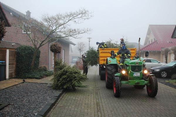 Abholung der Weihnachtsbäume durch die Jugendfeuerwehr