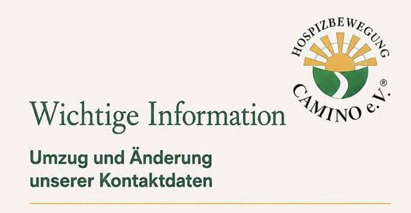 Ambulante Hospizbewegung Camino e.V. mit neuen Kontaktdaten!