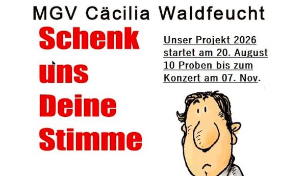 Entdecke deine Stimme! MGV Cäcilia Waldfeucht startet durch!