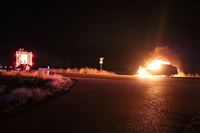 Pkw-Brand auf der Kreisstraße 3