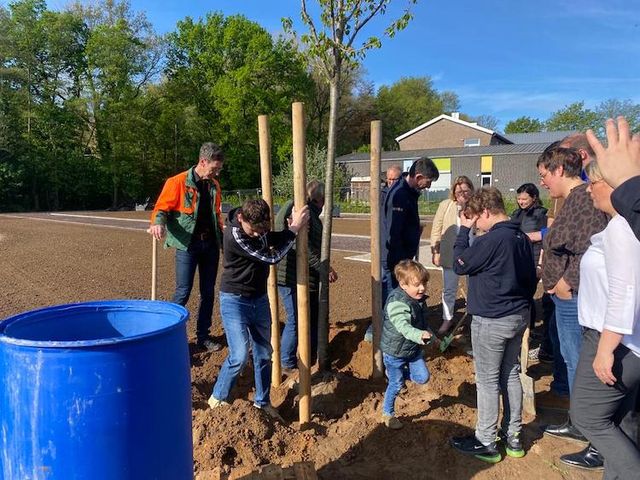 Baumpflanzaktion am generationenübergreifenden Sportpark in Saeffelen