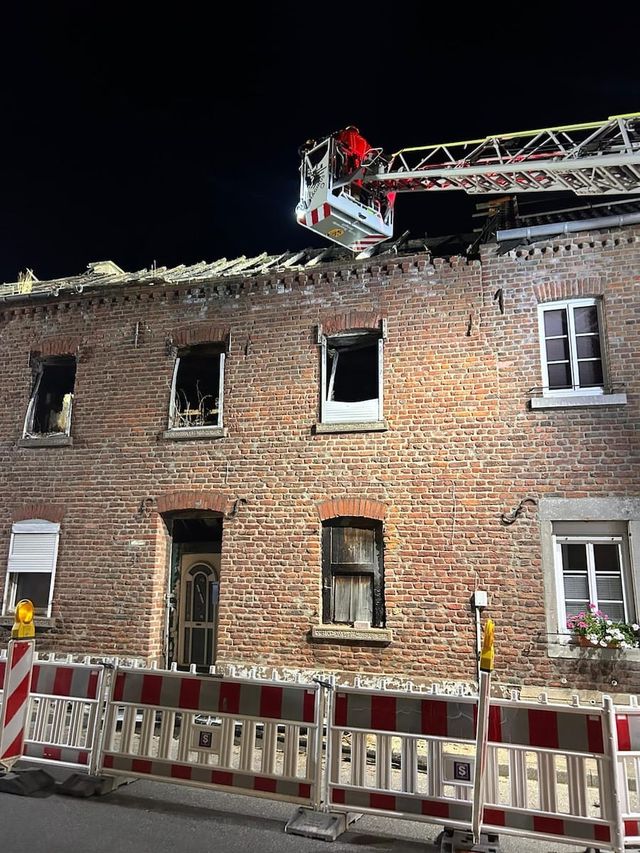 Drohender Einsturz an Brandruine