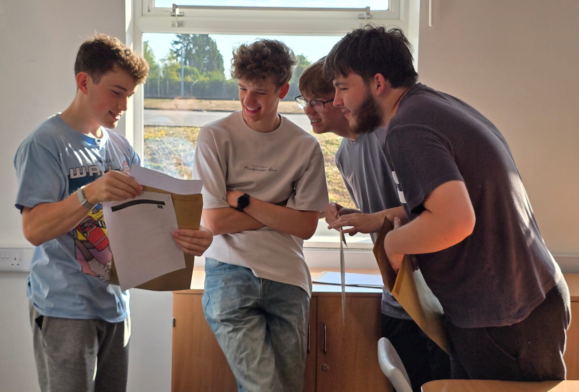 The Friary School students getting their results