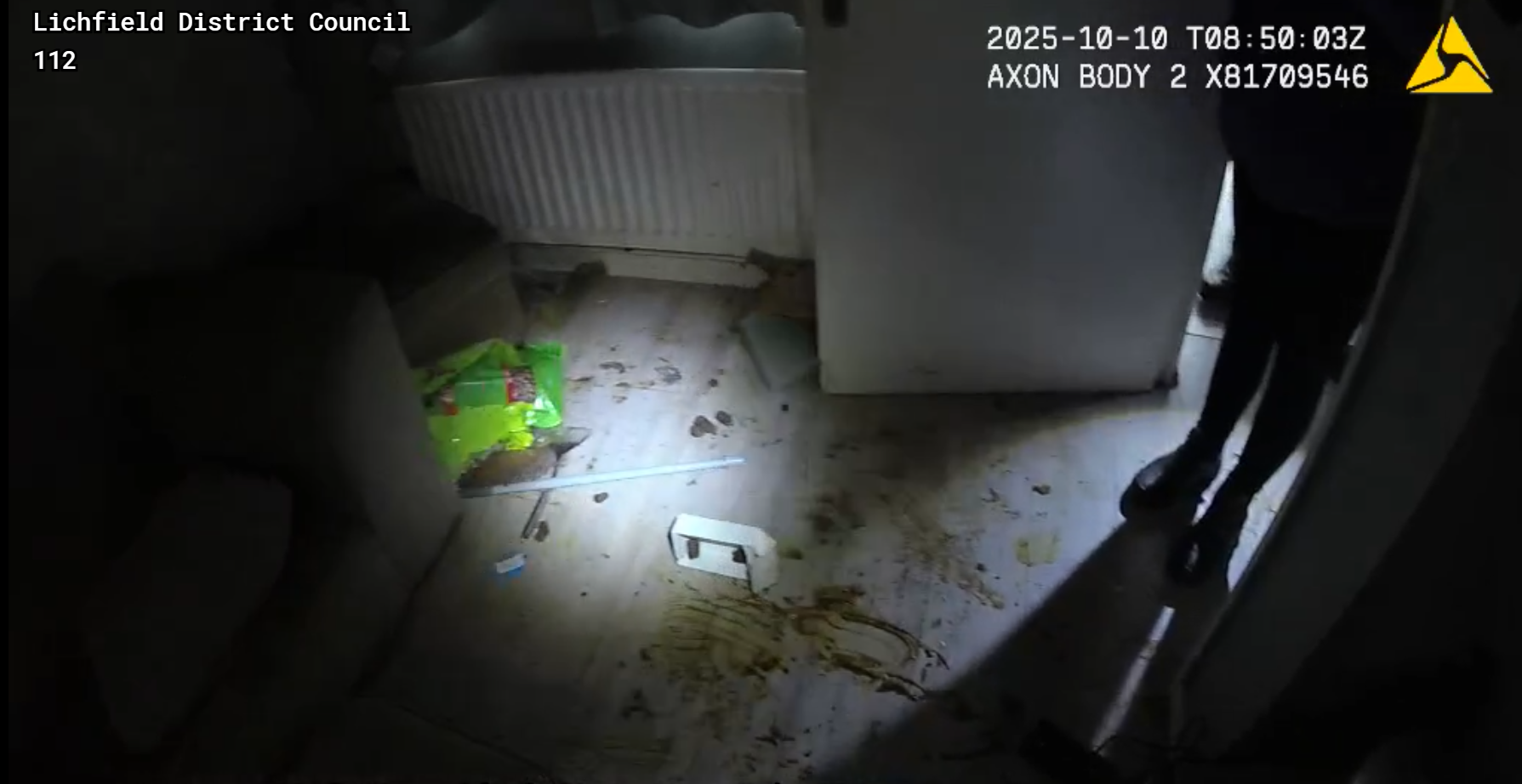 An image of the conditions the animals were found living in