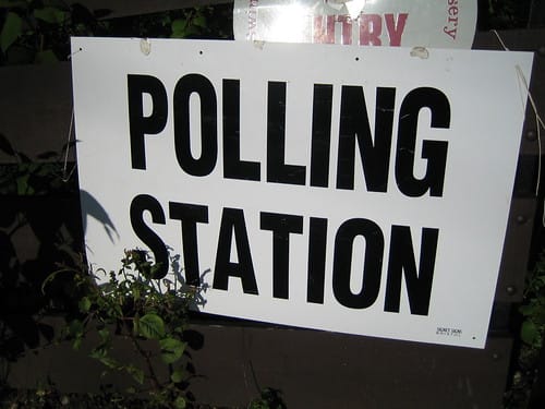 Polling Station sign