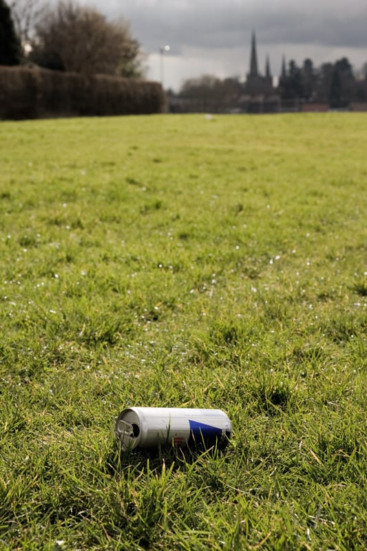 Litter on Nether Stowe Fields