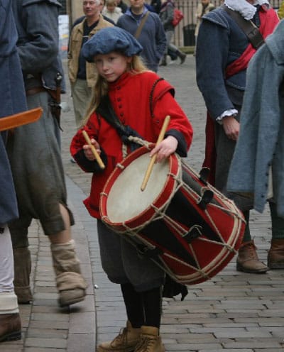 image002 A drummer girl in traditional costume. Pic: Sam Ackroyd