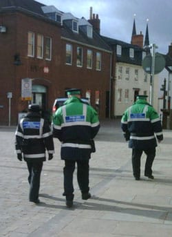 APCOA parking wardens take to the streets of Lichfield. Pic: Nick Brickett