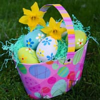 An Easter egg basket