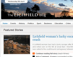 Screenshot of the new look Lichfield Blog Screenshot of the new look Lichfield Blog