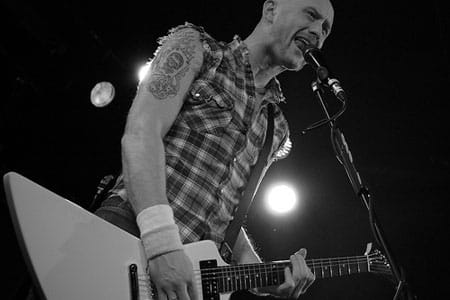 Richie Edwards on stage. Pic: Paul Graham