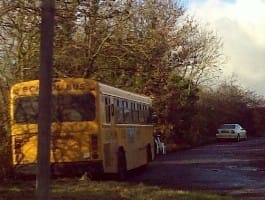 school bus A Staffordshire school bus parked up