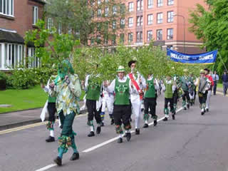 Green Man's Morris leading the procession last year