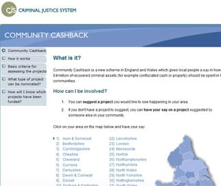 The Community Cashback website