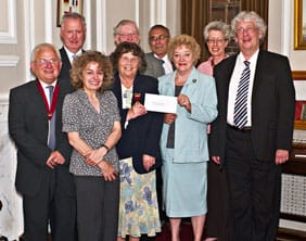 l1007233 Lichfield's Mayor and Sheriff hand over the cheques to charity