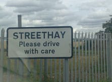 Streethay sign