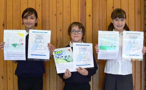 Madie Fox, Harry Barker and Naomi Wragg