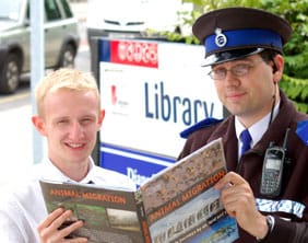 Robin Botten with Burntwood PCSO Tim Hughes