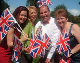 Ruth Harvey and Anita Clinton from Lichfield Operatic Society and Paul and Deborah Roberts from Bella Musica!