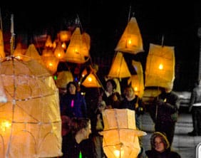 The lantern parade through Lichfield