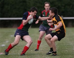 Action from Lichfield's game against Stafford