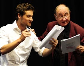 Rob Pass with Gerry Hinks in rehearsals