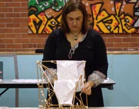 Susan Clarke from B Arts who will be helping people create their lanterns
