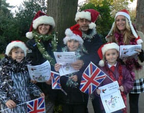 carols-in-the-park Ruth Witczak, Andy Turner, Kellie Wall, Jude Peters, Jack Turner, and Ginnie-May Turner get launch Carols in the Park
