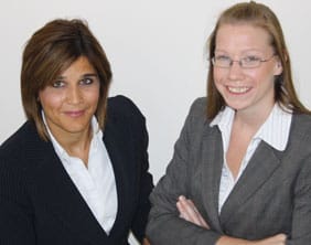 Hilary D’Cruz with new recruit Gemma Eldon