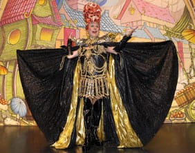 Ian Adams in the dress work by Danny Le Rue