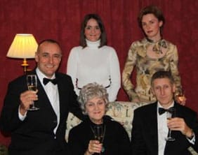 lichfield-players-anniversary The cast of The Anniversary - Nigel Lowe, Gina Martin, Ian Davies, Amanda Dufaye and Rachel Duncan