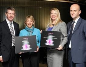 whittington-environment-award Sally Shoesmith and Amanda Newhold receive the awards from Gerard Coyne and Adrian Passmore