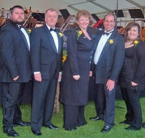 Some of the Bella Musica! members pictured at the Lichfield Proms in Beacon Park