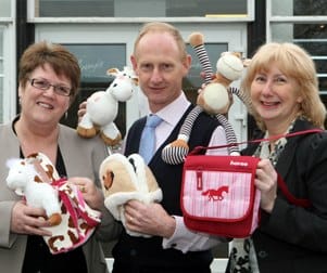 UK Trade & Investment international trade adviser Pat Steele is pictured with Gray’s of Shenstone managing director Nick Gray and company export manager Sue Birtwistle