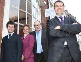 Neil Faunch, Sarah Popp, David Anderton, John Rowe Ansons Environmental & Planning Department Neil Faunch, Sarah Popp and David Anderton welcome John Rowe to Ansons