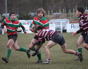 Graham Shelley on the run for Burntwood RUFC. Pic: Joanne Gough