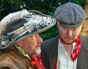 Ken Knowles and director and actor Dan Branch in the 2008 Shakespeare in the Park production of Love's Labour's Lost