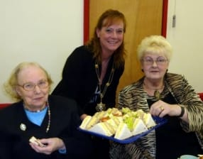 The Sheriff’s Lady, Mrs Lesley Price, with Marion Johnson and Daisy Bright