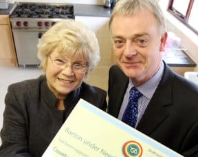 Pauline Fisher and Cllr Tim Corbett