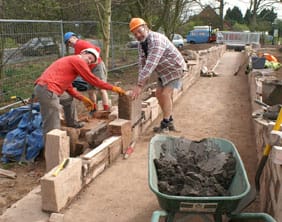 Volunteers working on the Lichfield Canal Volunteers working on the Lichfield Canal