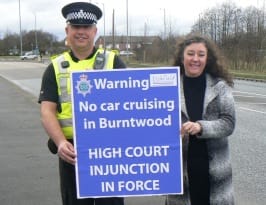 car cruising sgt paul handley and cllr helen fisher 1 Sgt Paul Handley and Cllr Helen Fisher