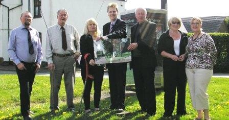 wigg pic 2 County Councillor Matthew Ellis with Wigginton residents