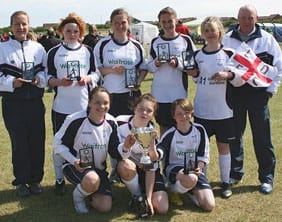 Lichfield Diamonds U14 side with the Filey Cup
