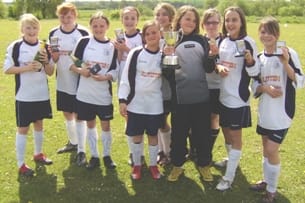 The League Cup-winning Lichfield Diamonds U12 side