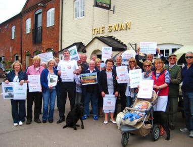 Michael Fabricant MP joins campaigners in Fradley