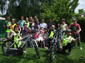 Riders prepare for the first family cycle ride