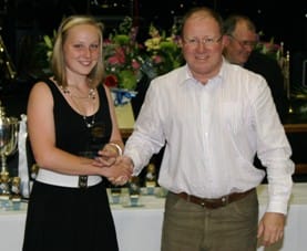 sineadtreanor Sinead Treanor receives her award from Lee Noble