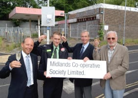 Martyn Cheatle with Tony Wills, Cllr Adrian Wedgwood and Cllr David Sherratt