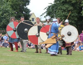 Anglo-Saxon-Skirmish An Anglo Saxon battle display
