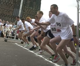 Dash Start The start of the Cathedral Dash in Lichfield